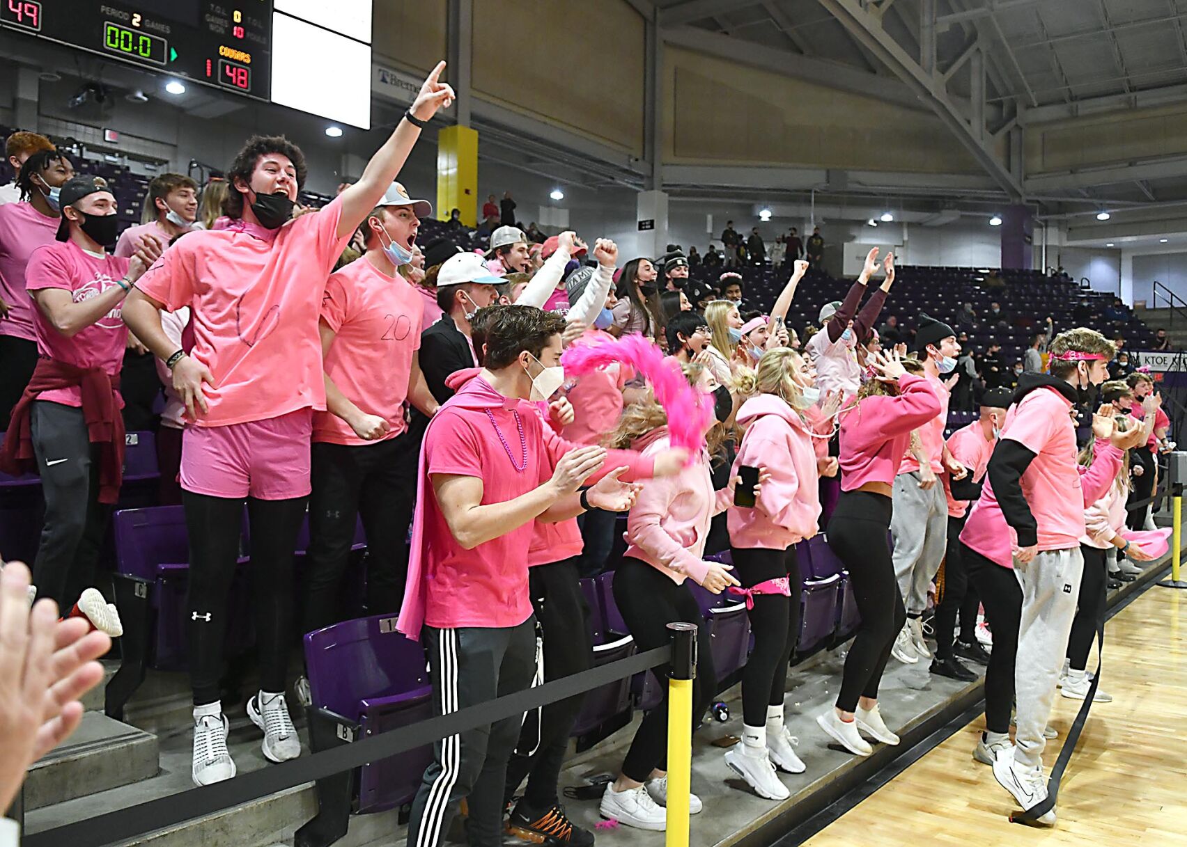 Mankato East v. Mankato West basketball fans